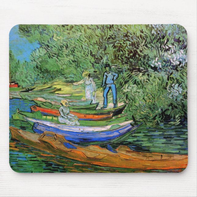 Bank of the Oise in Auvers von Vincent van Gogh Mousepad (Vorne)