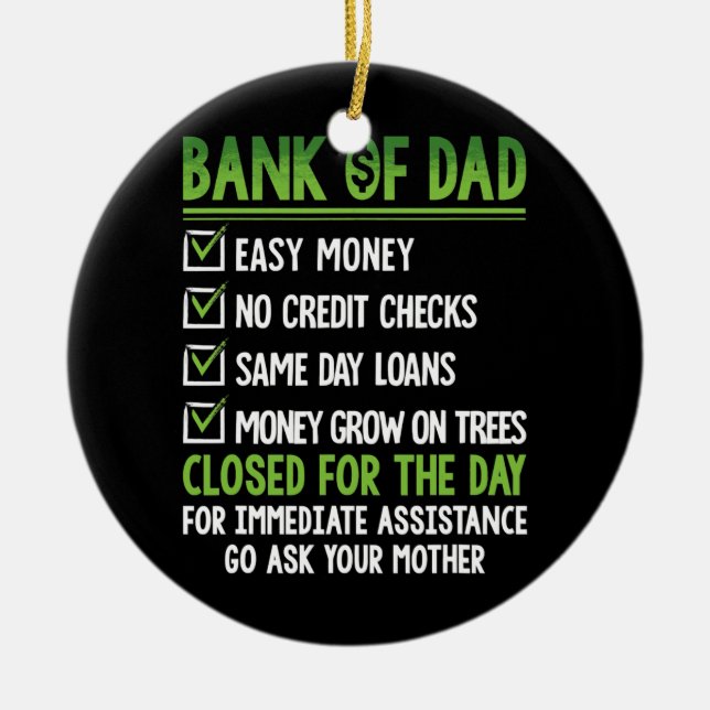 Bank of Vater Funny Vathers Day Keramik Ornament (Vorne)