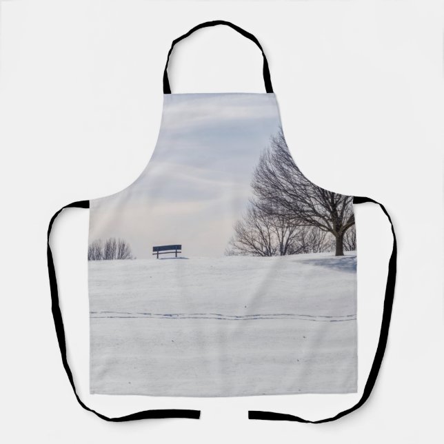 Bank on Snow Covered Hill Schürze (Vorderseite)