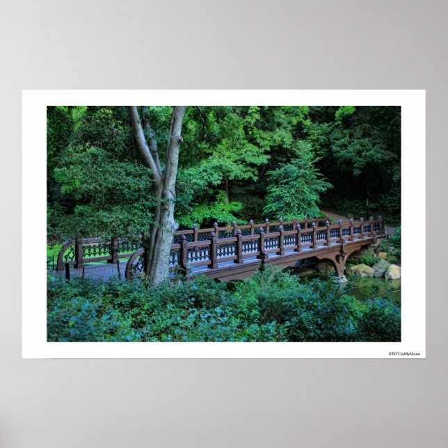 Bank Rock Bridge, Central Park, New York City Poster (Vorne)