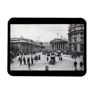 Bank & Royal Exchange, London im Vintage-Stil Magnet