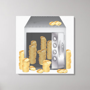 Bank Safe Leinwanddruck