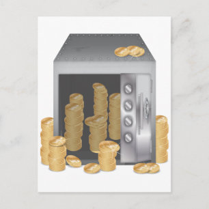 Bank Safe Postkarte