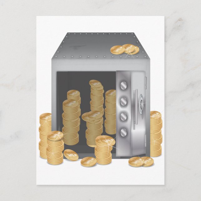 Bank Safe Postkarte (Vorderseite)