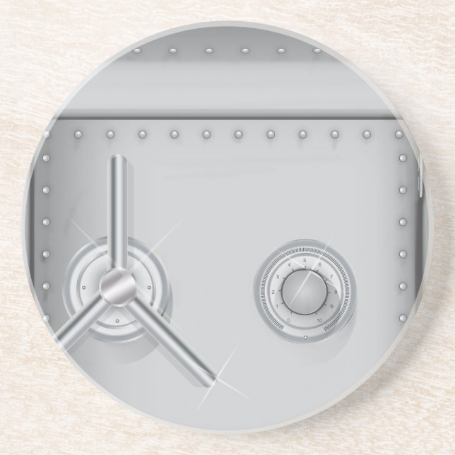 Bank Safe Sandstein Untersetzer (Vorne)