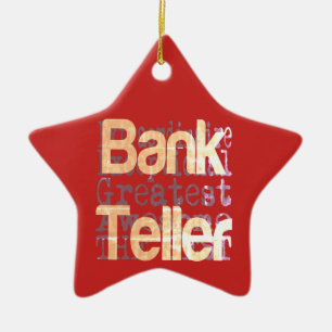 Bank Teller Extraordinaire Keramik Ornament