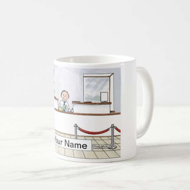 Bank Teller, Male Kaffeetasse (VorderseiteRechts)