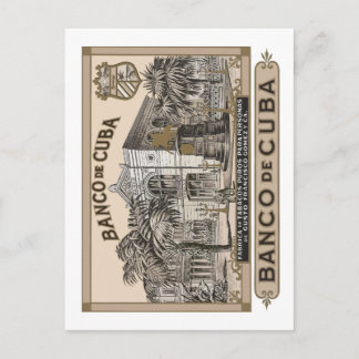BANK VON KUBA POSTKARTE