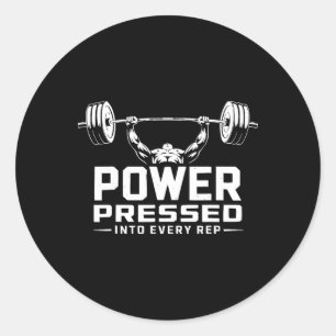 Bankdrücken Übungen Bodybuilding Fitness Workout Runder Aufkleber