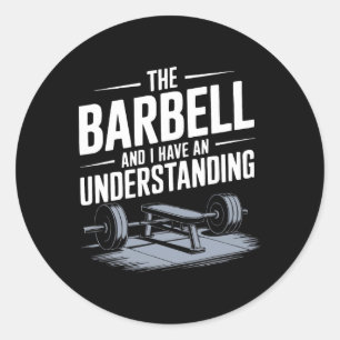 Bankdrücken Übungen Bodybuilding Fitness Workout  Runder Aufkleber