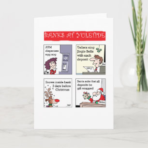 Banken bei Yuletide Feiertagskarte