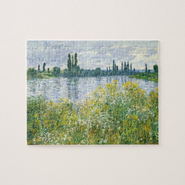 Banken Claude Monets | der Seines, Vetheuil, 1880 Puzzle (Horizontal)