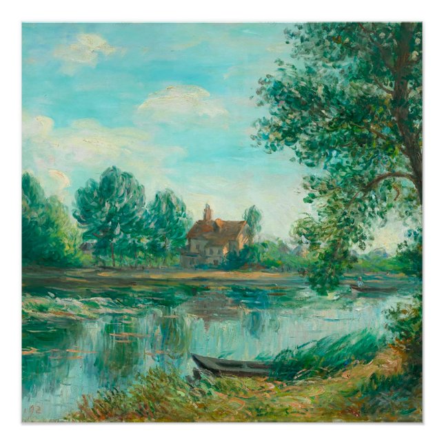 Banken der Loing in Saint-Mammès Alfred Sisley Poster (Vorderseite)