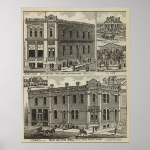 Banken, Residenz, Rumpenhaus, Smith Center, Kansas Poster