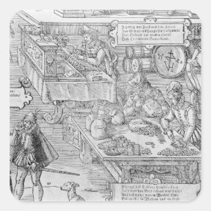 Bankenlandschaft Quadratischer Aufkleber