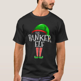 Banker Elf Familie Matching Group Weihnachtsgif T-Shirt