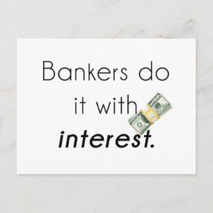 Banker tun es! postkarte