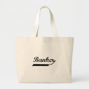 Banker-Typografie Jumbo Stoffbeutel