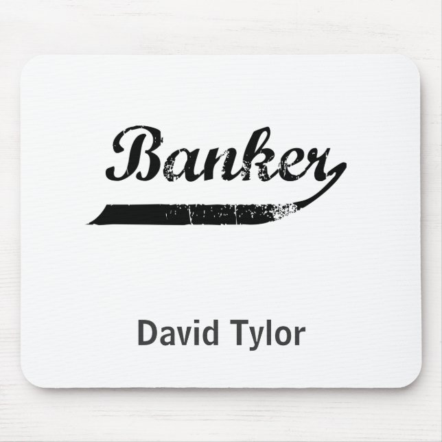 Banker-Typografie Mousepad (Vorne)