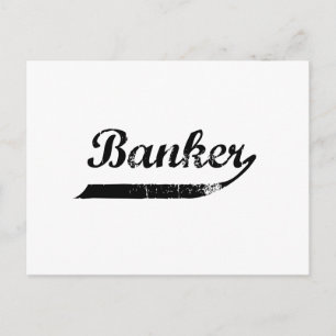 Banker-Typografie Postkarte