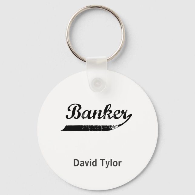 Banker-Typografie Schlüsselanhänger (Vorderseite)