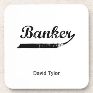 Banker-Typografie Untersetzer