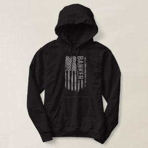 Banker USA Flag Distressed Design Hoodie