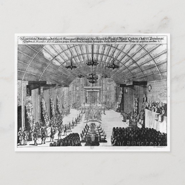 Bankett in der Romerhalle in Frankfurt am Main Postkarte (Vorderseite)