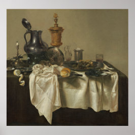 Bankett Piece with Dünnpie by Willem Claesz Heda Poster