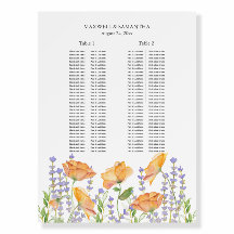 Bankett-Wildblume Thema Hochzeitsslittkarte