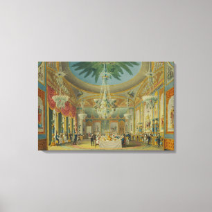 Bankettsaal, aus "Blick auf den Pavillon Royal" Leinwanddruck