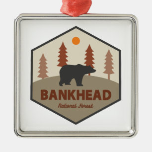 Bankhead National Forest Alabama Bear Ornament Aus Metall