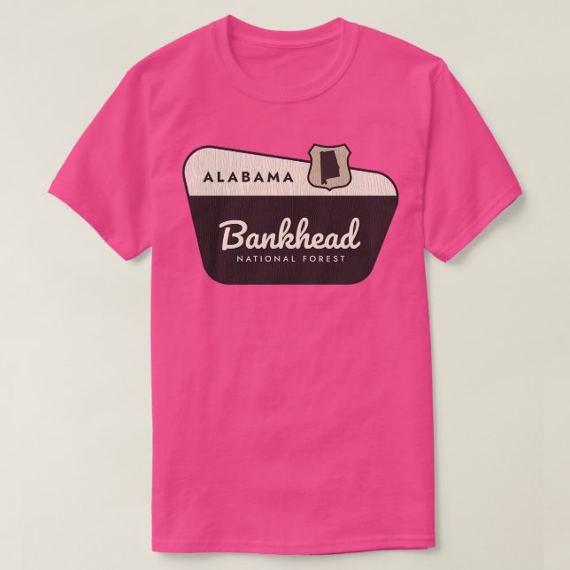 Bankhead National Forest Alabama Begrüßungszeichen T-Shirt (Design vorne)