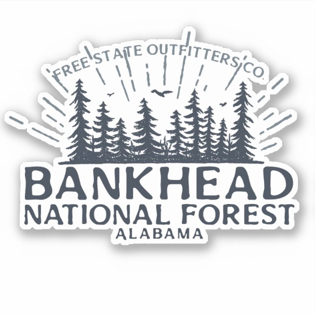 Bankhead Treeline Navy Sticker (Vorderseite)
