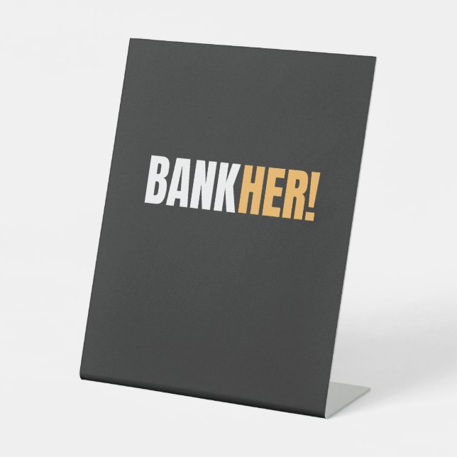 BANKHER! SOCKELSCHILD (Vorderseite)