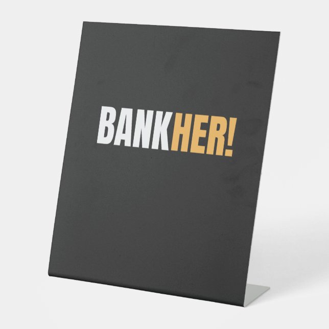 BANKHER! SOCKELSCHILD (Vorderseite)