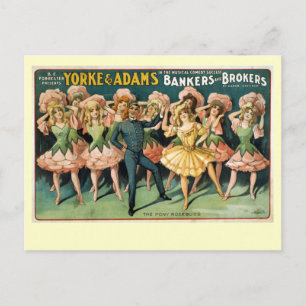 Bankiers und Makler Vintage Theaterplakat Postkarte