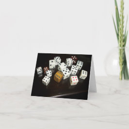 Bankkarte mit Würfeln Karte