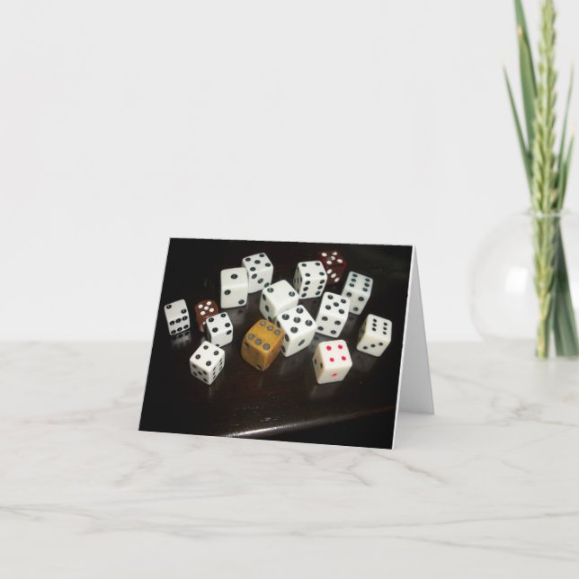 Bankkarte mit Würfeln Karte (Vorderseite)