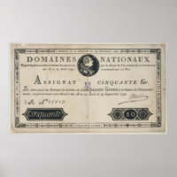 Banknote 50 Livres, 29. Oktober 1790