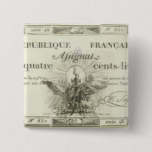 Banknote mit vierhundert Livren, am 21. September Button