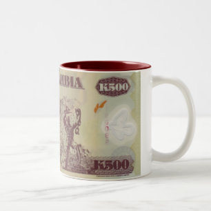 Banknote von Sambia Zweifarbige Tasse