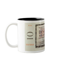 Banknoten-Tasse der Tschechoslowakei 10 Korun