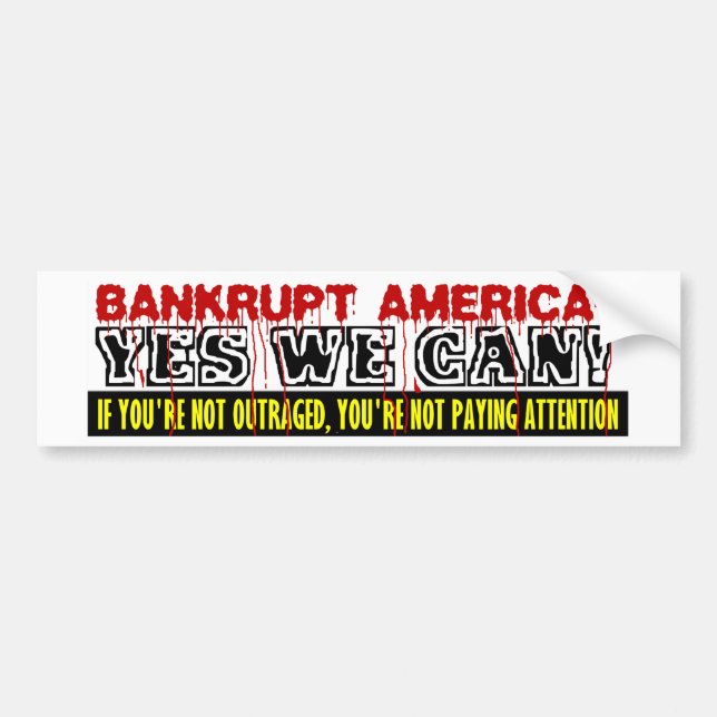 Bankrottes Amerika? Autoaufkleber (Vorne)