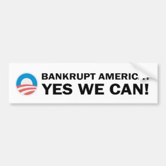 Bankrottes Amerika? Ja können wir! Autoaufkleber