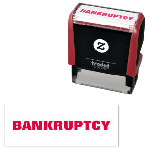 BANKRUPTCY Geschäftsausfall Red Self-Inking Briefm Permastempel