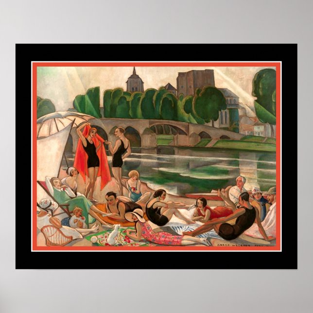 'Banks of the River Loire' Gerda Wegener aus den 1 Poster (Vorne)