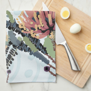 Banksia-Blüten-Libellen-Kunst Geschirrtuch
