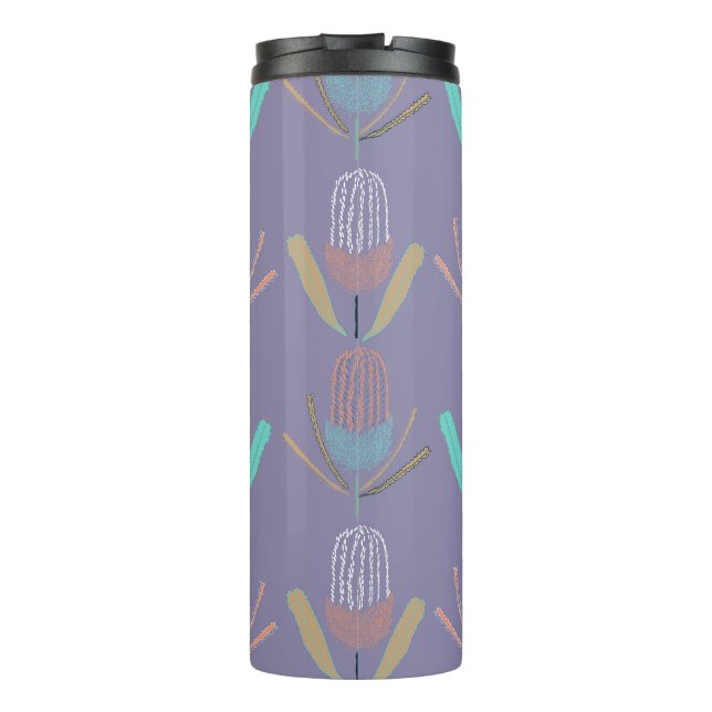 Banksia Flieder Thermosbecher (Rückseite)
