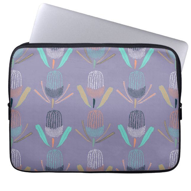 Banksia Lilac Laptopschutzhülle (Vorderseite)